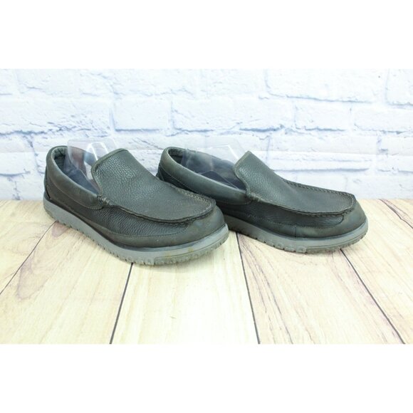 LL Bean All Week Slipper Mocs Shearling Lined Black Leather Size 11 M - Picture 5 of 9